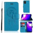 For Xiaomi Mi 10 Lite 5G Wind Chime Owl Embossing Pattern Horizontal Flip Leather Case with Holder & Card Slots & Wallet(Blue) - 1