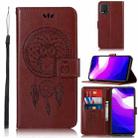 For Xiaomi Mi 10 Lite 5G Wind Chime Owl Embossing Pattern Horizontal Flip Leather Case with Holder & Card Slots & Wallet(Brown) - 1