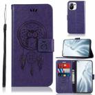 For Xiaomi Mi 11 Wind Chime Owl Embossing Pattern Horizontal Flip Leather Case with Holder & Card Slots & Wallet(Purple) - 1