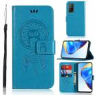 For Xiaomi Mi 10T 5G Wind Chime Owl Embossing Pattern Horizontal Flip Leather Case with Holder & Card Slots & Wallet(Blue) - 1