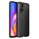 For OPPO F19 Pro+ 5G Litchi Texture TPU Shockproof Case(Black) - 1