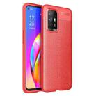 For OPPO F19 Pro+ 5G Litchi Texture TPU Shockproof Case(Red) - 1