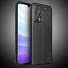 For vivo S9e Litchi Texture TPU Shockproof Case(Black) - 1