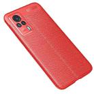 For vivo S9e Litchi Texture TPU Shockproof Case(Red) - 2