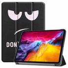 For iPad Pro 11 2022 / 2021 Colored Drawing Horizontal Flip PC + PU Leather Tablet Case with Three-folding Holder & Sleep / Wake-up Function(Big Eye ME) - 1
