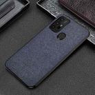 For Motorola Moto G30 Shockproof Splicing PU + Cloth Protective Case(Dark Blue) - 1