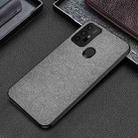 For Motorola Moto G30 Shockproof Splicing PU + Cloth Protective Case(Grey) - 1