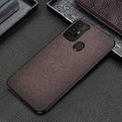 For Motorola Moto G30 Shockproof Splicing PU + Cloth Protective Case(Brown) - 1