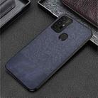 For Motorola Moto G30 Shockproof Splicing PU + Cloth Protective Case(Stitching Dark Blue) - 1