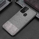 For Motorola Moto G30 Shockproof Splicing PU + Cloth Protective Case(Stitching Grey) - 1