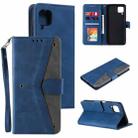 For Samsung Galaxy A42 5G Stitching Calf Texture Horizontal Flip Leather Case with Holder & Card Slots & Wallet(Dark Blue) - 1