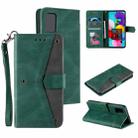 For Samsung Galaxy A52 5G / 4G Stitching Calf Texture Horizontal Flip Leather Case with Holder & Card Slots & Wallet(Green) - 1