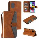 For Samsung Galaxy A52 5G / 4G Stitching Calf Texture Horizontal Flip Leather Case with Holder & Card Slots & Wallet(Brown) - 1