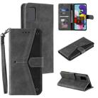 For Samsung Galaxy A72 5G / 4G Stitching Calf Texture Horizontal Flip Leather Case with Holder & Card Slots & Wallet(Grey) - 1