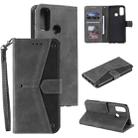 For Motorola Moto G30 / G10 Stitching Calf Texture Horizontal Flip Leather Case with Holder & Card Slots & Wallet(Grey) - 1