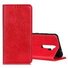 For OPPO A9 (2020) Magnetic Retro Crazy Horse Texture Horizontal Flip Leather Case with Holder & Card Slots(Red) - 1