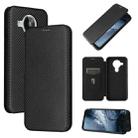 For Nokia 7.3 Carbon Fiber Texture Horizontal Flip TPU + PC + PU Leather Case with Card Slot(Black) - 1