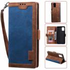 For Samsung Galaxy A72 5G / 4G Retro Splicing Horizontal Flip Leather Case with Card Slots & Holder & Wallet(Blue) - 1