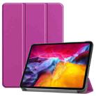 For iPad Pro 11 2022 / 2021 / 2018 Custer Texture  Leather Smart Tablet Case(Purple) - 1