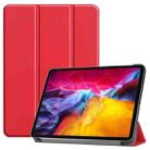For iPad Pro 11 2022 / 2021 / 2018 Custer Texture  Leather Smart Tablet Case(Red) - 1