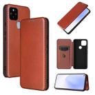 For Google Pixel 5a 5G Carbon Fiber Texture Horizontal Flip TPU + PC + PU Leather Case with Card Slot(Brown) - 1