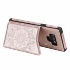 For Samsung Galaxy Note9 Flower Embossing Pattern Shockproof Protective Case with Holder & Card Slots & Photo Frame(Rose Gold) - 6