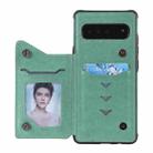 For Samsung Galaxy S10 Flower Embossing Pattern Shockproof Protective Case with Holder & Card Slots & Photo Frame(Green) - 4