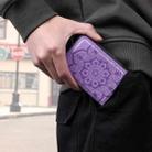 For Samsung Galaxy S20+ Flower Embossing Pattern Shockproof Protective Case with Holder & Card Slots & Photo Frame(Purple) - 7