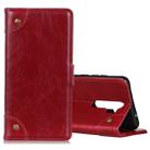 For OPPO A9 (2020) Copper Buckle Nappa Texture Horizontal Flip Leather Case with Holder & Card Slots & Wallet(Wine Red) - 1