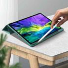 For iPad Pro 12.9 2022 / 2021 / 2020 Mutural Pinyue Series PC + TPU Horizontal Flip Leather Tablet Case with Holder & Pen Slot & Sleep / Wake-up Function(Dark Green) - 5