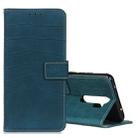 For OPPO A9 (2020) Crocodile Texture Horizontal Flip Leather Case with Holder & Wallet & Card Slots & Photo Frame(Dark Green) - 1