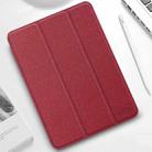 For iPad Pro 11 2022 / 2021 / 2020 Mutural YASHI Series TPU + PU Cloth Pattern Texture Horizontal Flip Leather Tablet Case with Three-folding Holder & Pen Slot & Wake-up / Sleep Function(Red) - 1