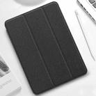 For iPad Pro 11 2022 / 2021 / 2020 Mutural YASHI Series TPU + PU Cloth Pattern Texture Horizontal Flip Leather Tablet Case with Three-folding Holder & Pen Slot & Wake-up / Sleep Function(Black) - 1