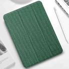 For iPad Pro 12.9 2022 / 2021 / 2020 Mutural YASHI Series TPU + PU Cloth Pattern Texture Horizontal Flip Leather Tablet Case with Three-folding Holder & Pen Slot & Wake-up / Sleep Function(Green) - 1