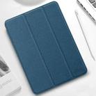 For iPad Pro 12.9 2022 / 2021 / 2020 Mutural YASHI Series TPU + PU Cloth Pattern Texture Horizontal Flip Leather Tablet Case with Three-folding Holder & Pen Slot & Wake-up / Sleep Function(Blue) - 1