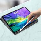 For iPad Pro 12.9 2022 / 2021 / 2020 Mutural YASHI Series TPU + PU Cloth Pattern Texture Horizontal Flip Leather Tablet Case with Three-folding Holder & Pen Slot & Wake-up / Sleep Function(Blue) - 6