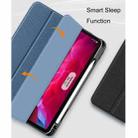 For iPad Pro 12.9 2022 / 2021 / 2020 Mutural YASHI Series TPU + PU Cloth Pattern Texture Horizontal Flip Leather Tablet Case with Three-folding Holder & Pen Slot & Wake-up / Sleep Function(Blue) - 7