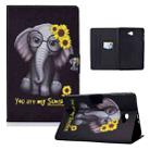 For Samsung Galaxy Tab A 10.1 (2016) / T580 Colored Drawing Horizontal Flip Leather Case with Holder & Card Slots & Sleep / Wake-up Function(Chrysanthemum Elephant) - 1