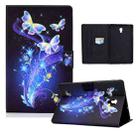 For Samsung Galaxy Tab A 10.5 / 590 Colored Drawing Horizontal Flip Leather Case with Holder & Card Slots & Sleep / Wake-up Function(Butterfly Flower) - 1