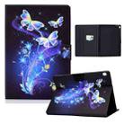 For Lenovo Tab M10 Colored Drawing Horizontal Flip Leather Case with Holder & Card Slots & Sleep / Wake-up Function(Butterfly Flower) - 1