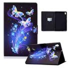 For Lenovo Tab M10 HD 2nd Gen TB-X306X Colored Drawing Horizontal Flip Leather Case with Holder & Card Slots & Sleep / Wake-up Function(Butterfly Flower) - 1