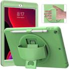 360 Degree Rotation PC + TPU Protective Case with Holder & Hand-strap & Pen Slot For iPad 10.2 2021 / 2020 / 2019(Green) - 1