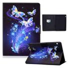 For Huawei MediaPad T5 10 Electric Pressed TPU Colored Drawing Horizontal Flip Leather Case with Holder & Pen Slot(Butterflies Flower) - 1