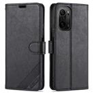 For Xiaomi Redmi K40 Pro AZNS Sheepskin Texture Horizontal Flip Leather Case with Holder & Card Slots & Wallet(Black) - 1