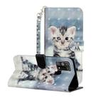 For Samsung Galaxy M31 3D Pattern Horizontal Flip Leather Case with Holder & Card Slots & Wallet(Kitten) - 1