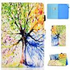 For iPad 10.2 2021 / 2020 / 2019 Colored Drawing Horizontal Flip Leather Case with Holder & Card Slots & Sleep / Wake-up Function(Colorful Tree) - 1