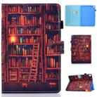 For iPad 10.2 2021 / 2020 / 2019 Colored Drawing Horizontal Flip Leather Case with Holder & Card Slots & Sleep / Wake-up Function(Bookshelf) - 1