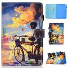 For iPad 10.2 2021 / 2020 / 2019 Colored Drawing Horizontal Flip Leather Case with Holder & Card Slots & Sleep / Wake-up Function(Cycling Boy) - 1