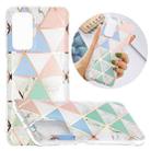 For Samsung Galaxy A32 5G Flat Plating Splicing Gilding Protective Case(Blue White Green Pink Color Matching) - 1