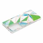 For Samsung Galaxy S21 Ultra 5G Flat Plating Splicing Gilding Protective Case(Green Triangle Body Color Matching) - 3